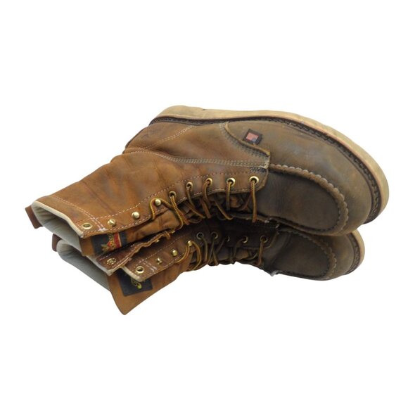 Thorogood Mens 8" Steel Toe Wedge Sole Work Boot (U.S.A.) 804-4478 Brown 10.5 2E - Picture 4 of 8